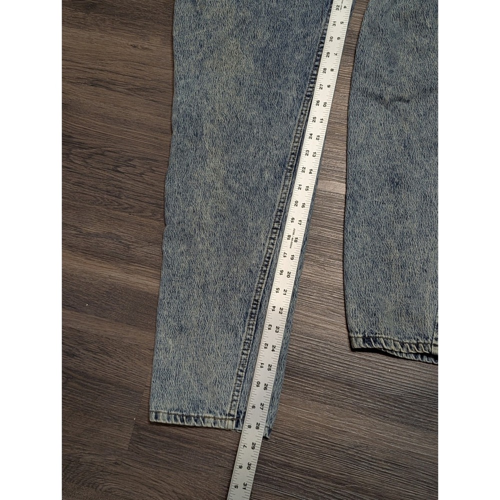 Vintage Levis SilverTab Acid Wash Jeans 30x30 Blue Loose Tapered Pleated 90s - Picture 3 of 7